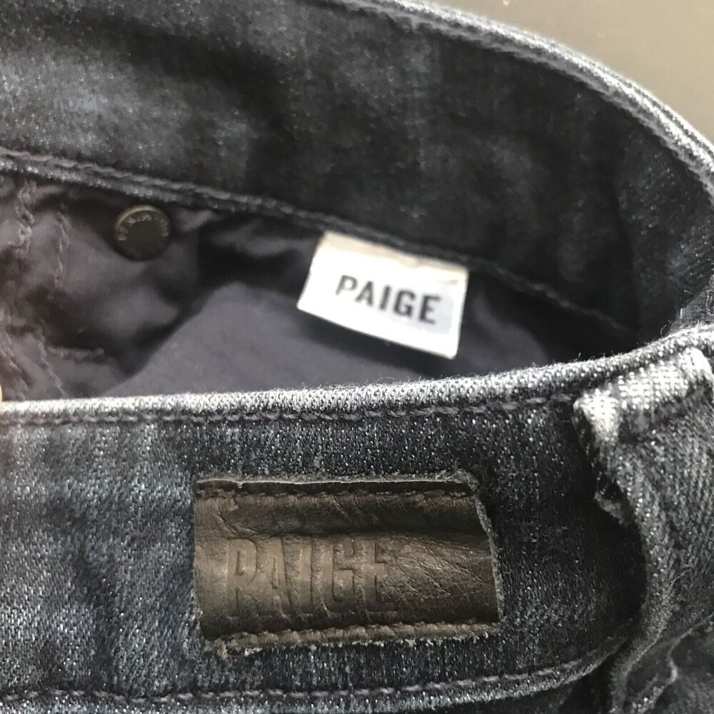 Paige Skyline Skinny Womens 27 Luella Dark Wash Mid Rise Pockets Stretch - Picture 5 of 14